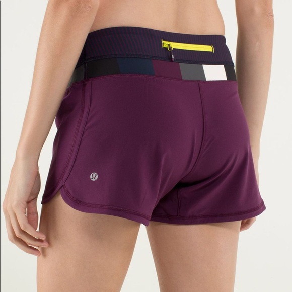 lululemon athletica Pants - Lululemon Running Shorts Size 6 Plum
